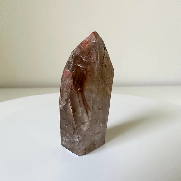 Fire Amphibole Quartz Point Angel Phantom Tower Crystal Natural High Quality - Picture 5 of 6
